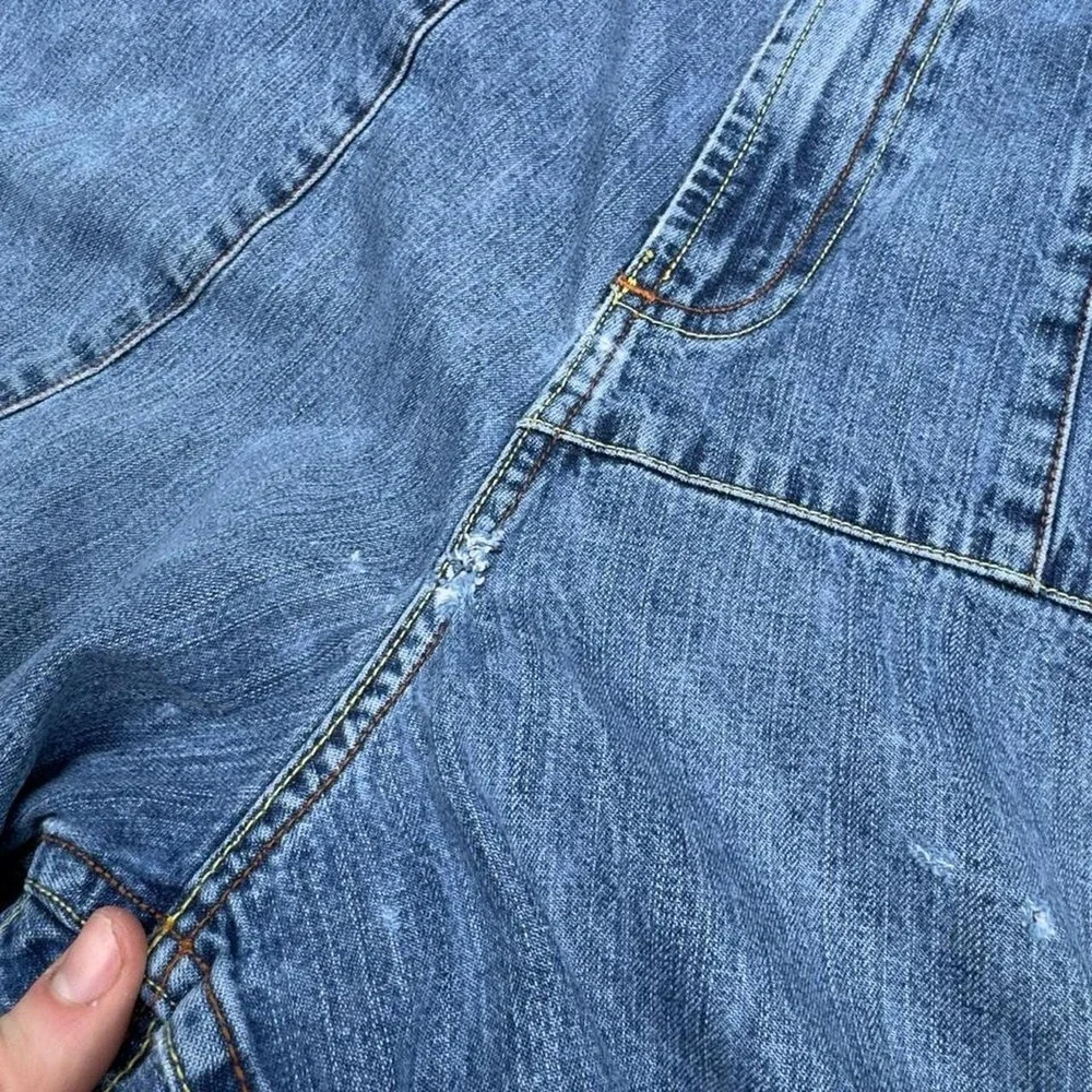 Vintage 2000s Rocawear Denim Shorts Y2K Hip Hop Wide Leg Blue Mens 38 (g5)